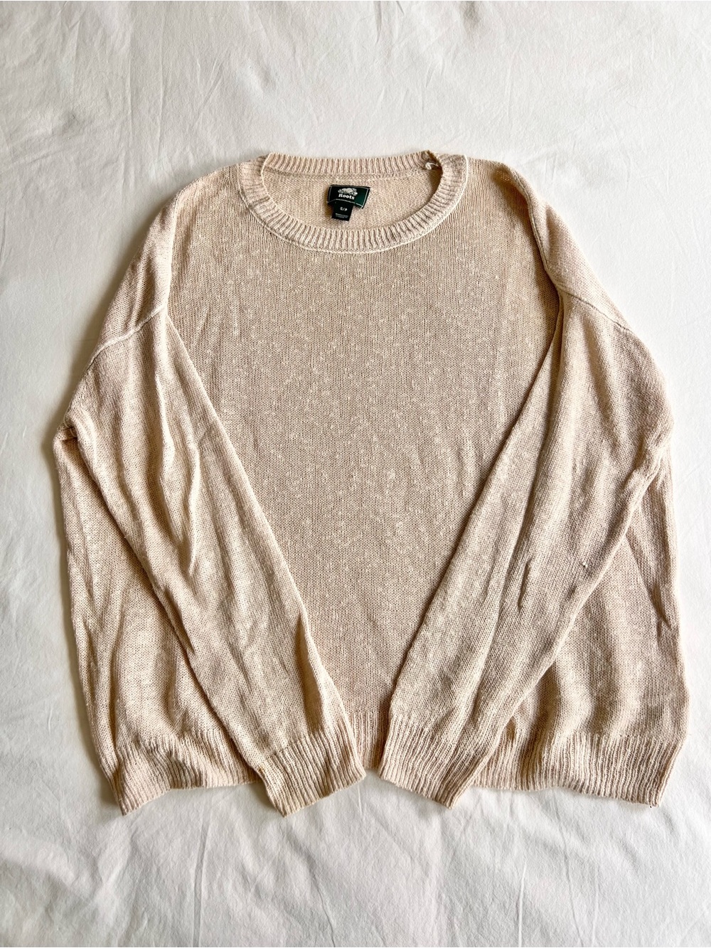 Roots Lightweight Knit Crewneck Sweater oversized